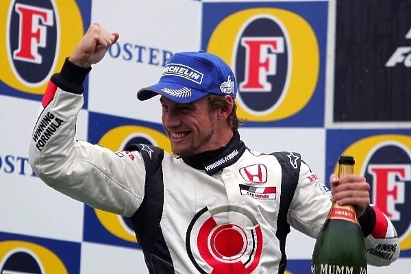 Formula One World Championship: Jenson Button BAR on the podium