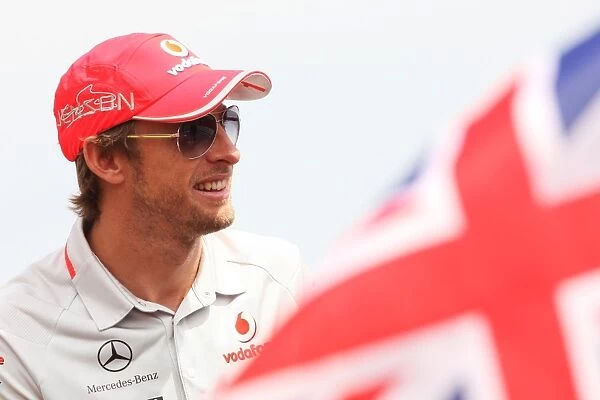 Formula One World Championship: Jenson Button McLaren on the drivers parade