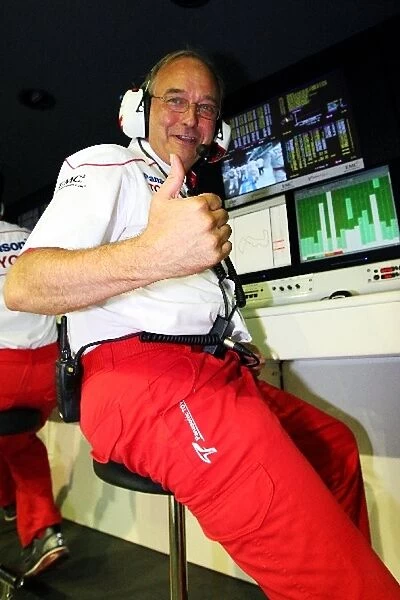 Formula One World Championship: John Howett President of Toyota F1 celebrates second position for Timo Glock Toyota