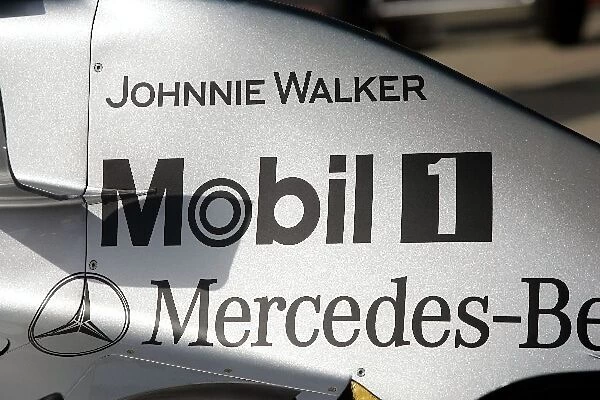 Formula One World Championship: Johnnie Walker branding on the car of Kimi Raikkonen McLaren Mercedes MP4  /  20