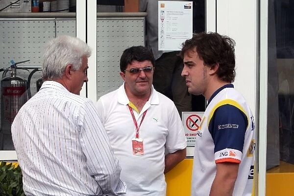 Formula One World Championship: Jose Luis Alonso, Luis Garcia Abad and Fernando Alonso Renault