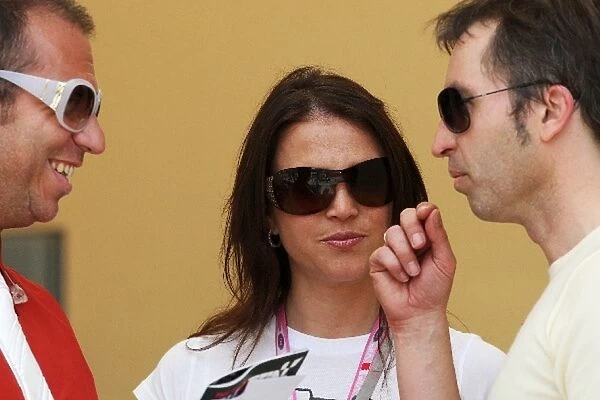 Formula One World Championship: Kai Ebel RTL Television Presenter with Heinz-Harald Frentzen and his wife