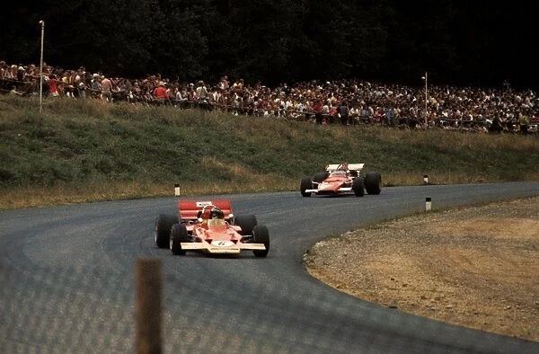 Formula One World Championship: Local hero Jochen Rindt Lotus 72C retired on lap 22 with a blown engine in what would be tragically his final GP