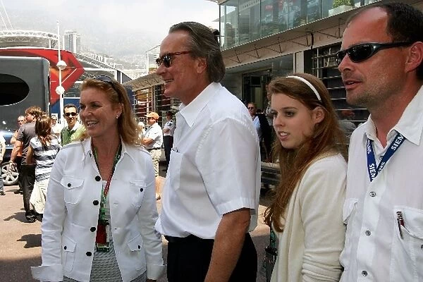 Formula One World Championship: Manseur Ojeh with Sarah Ferguson and Princess Beatrice