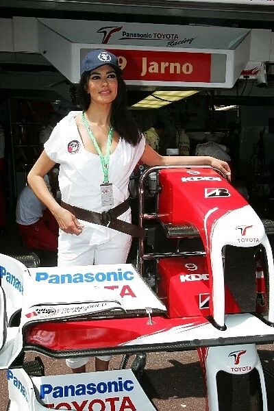 Formula One World Championship: Maria Grazia Cucinotta Actress supports the Fill The Cup charity with the Toyota team