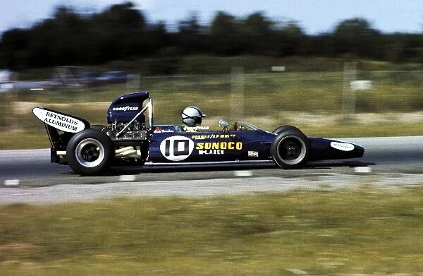 Formula One World Championship: Mark Donohue Penske Racing McLaren M19A finished an excellent third on his GP debut, despite a brief spin