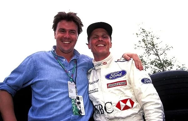 Formula One World Championship: Mark Stewart with Johnny Herbert stewart Grand Prix