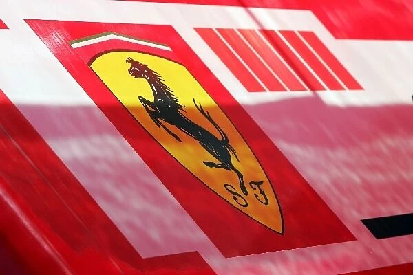 Formula One World Championship: Marlboro free branding on the Ferrari trucks