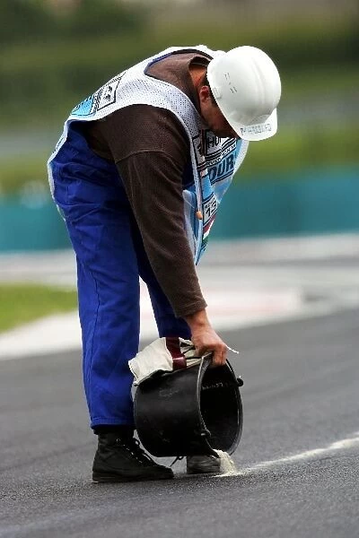 Formula One World Championship: Marshall lays down oil dry after incident involving Jenson Button Honda Racing F1 Team