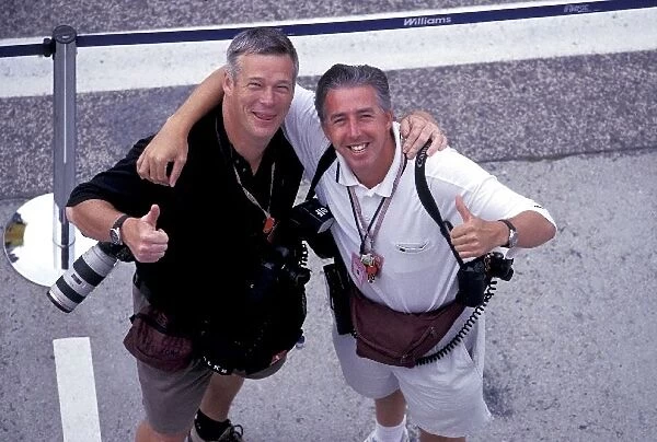 Formula One World Championship: Martyn Elford F1 Photographer with Keith Sutton Sutton Motorsport Images F1 Photographer