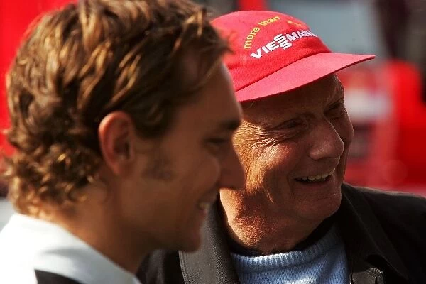 Formula One World Championship: Mathias Lauda with father Niki Lauda