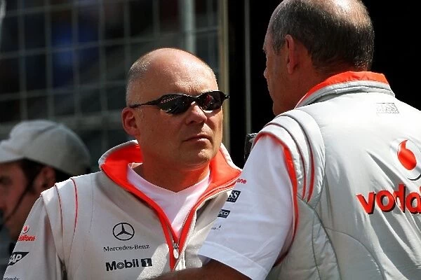 Formula One World Championship: Matt Bishop McLaren Press Officer with Ron Dennis McLaren Team Principal