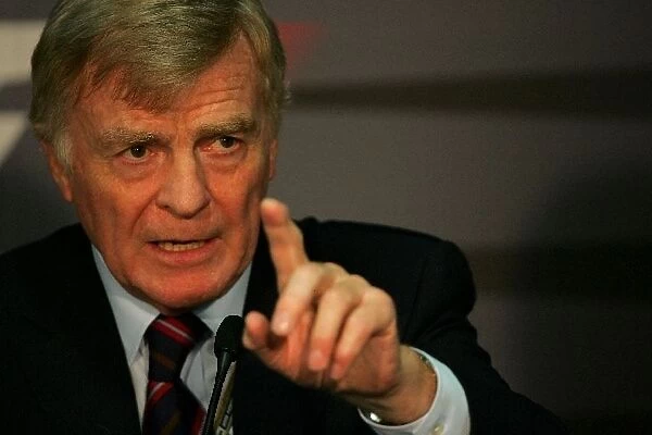 Formula One World Championship: Max Mosley FIA President gives a press conference