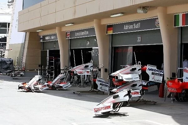 Formula One World Championship: McLaren at the end of the pit lane