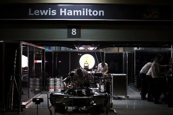 Formula One World Championship: McLaren garage at night