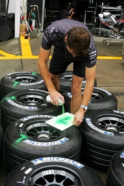 Formula One World Championship: McLaren mark tyres