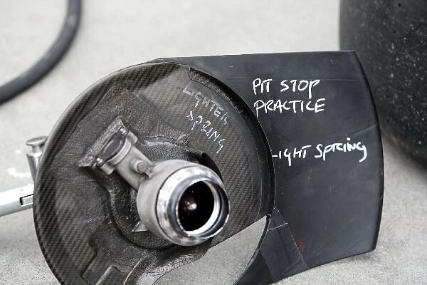 Formula One World Championship: McLaren tyre changing gun