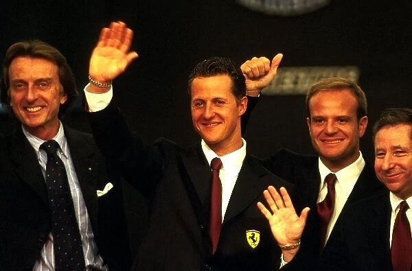 Formula One World Championship: Michael SchumacherFerrari F1-2000, Rubens BarrichelloFerrari F1-2000, Jean Todt and Luca Di Montezemolo