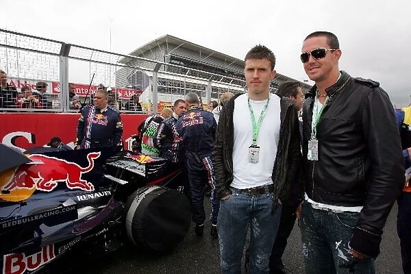 Formula One World Championship: Michael Carrick Footballer and Kevin Pietersen Cricket Player on the grid