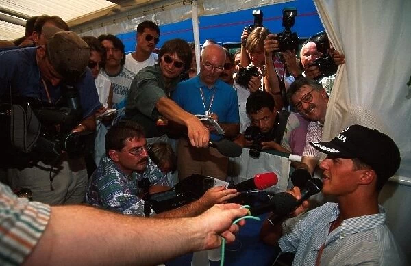 Formula One World Championship: Michael Schumacher feels the pressure of the worlds media