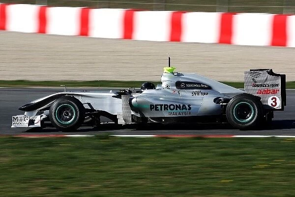 Formula One World Championship: Michael Schumacher Mercedes GP MGP W01 wearing a prototype Schuberth helmet
