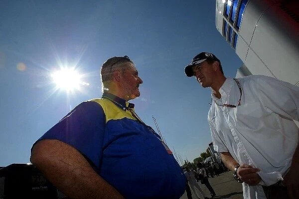 Formula One World Championship: A Michelin technician with Ralf Schumacher Williams