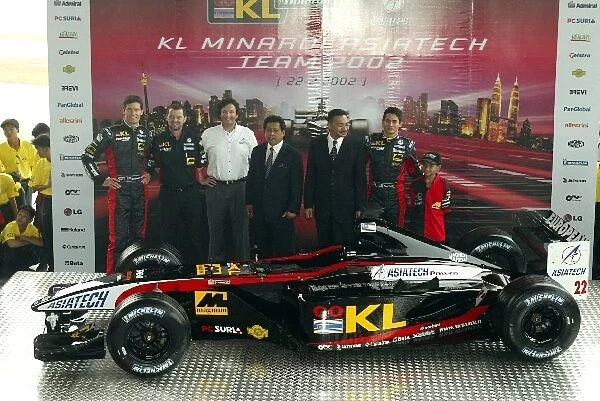 Formula One World Championship: Minardi PS02: Mark Webber; Paul Stoddart Minardi Team Owner; John Gano President of Asiatech; Malaysian Dignitary