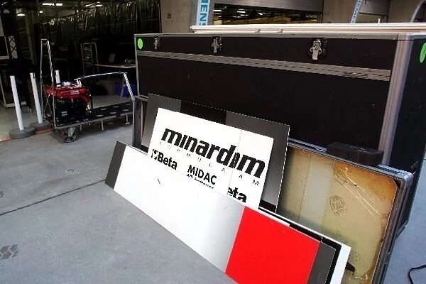 Formula One World Championship: The Minardi team pack up for the last time