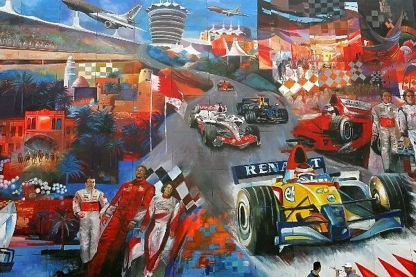 Formula One World Championship: A mural in the vending area