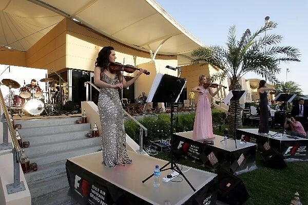 Formula One World Championship: Musicians at the Bahrain welcome party in the paddock