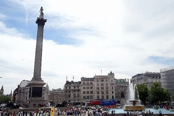 Formula One World Championship: The newly pedestrianised Trafalgar Square, which is also home to the FIA Foundation headquarters at 60 Trafalgar Square