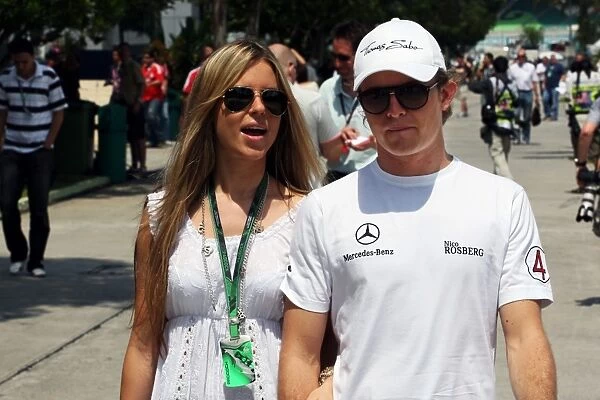 Formula One World Championship: Nico Rosberg Mercedes GP with girlfriend Vivian Sibold