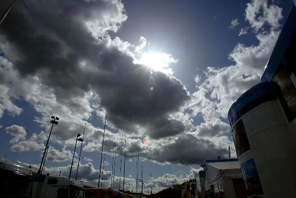 Formula One World Championship: Picturesque sky over the paddock