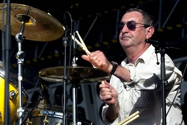 Formula One World Championship: Pink Floyd drummer Nick Mason played with The V10s at the post race concert
