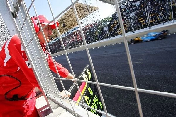 Formula One World Championship: Pit board for Michael Schumacher Ferrari