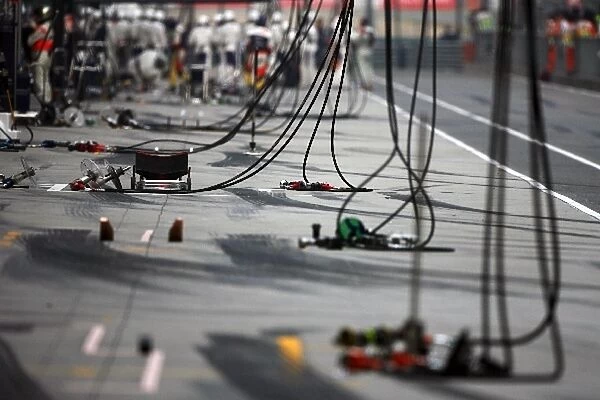 Formula One World Championship: The pit lane during the race