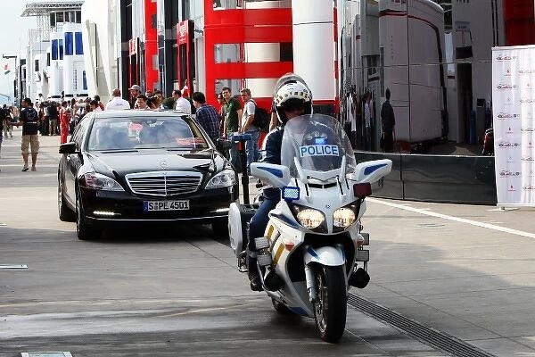 Formula One World Championship: Police Escort for Bernie Ecclestone CEO of the Formula One Group