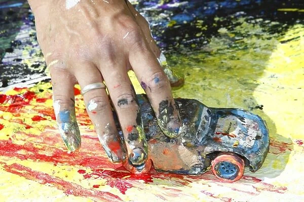 Formula One World Championship: Popbang Colour: automotive artist Ian Cook paints motorsport with toy cars