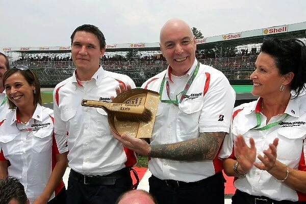 Formula One World Championship: A presentation during the Bridgestone Team Picture