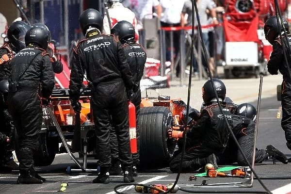 Formula One World Championship: Problems in the pits for Adrian Sutil Spyker F8-VII