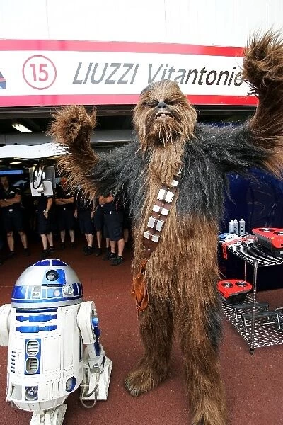 Formula One World Championship: R2D2 and Chewbacca in the pits