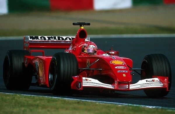 Formula One World Championship: Race winner and 2001 World Champion Michael Schumacher Ferrari F1 2001