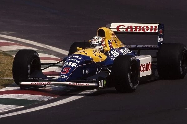 Formula One World Championship: Race winner Nigel Mansell Williams FW14B