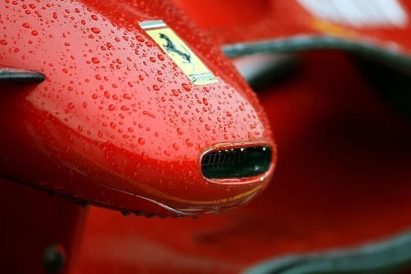 Formula One World Championship: Rain drops on the Ferrari F2007