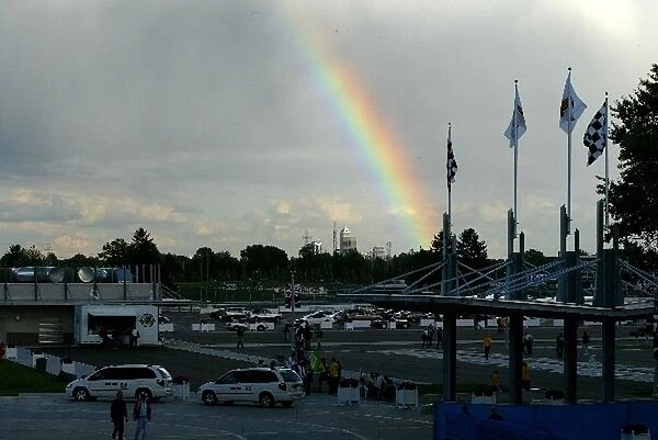 Formula One World Championship: Rainbow over downtown Indianapolis