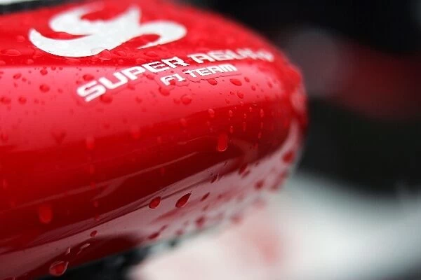 Formula One World Championship: Raindrops on a Super Aguri F1 SA07 nosecone