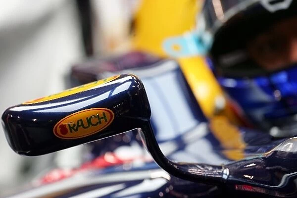 Formula One World Championship: Rauch branding on the car of Mark Webber Red Bull Racing