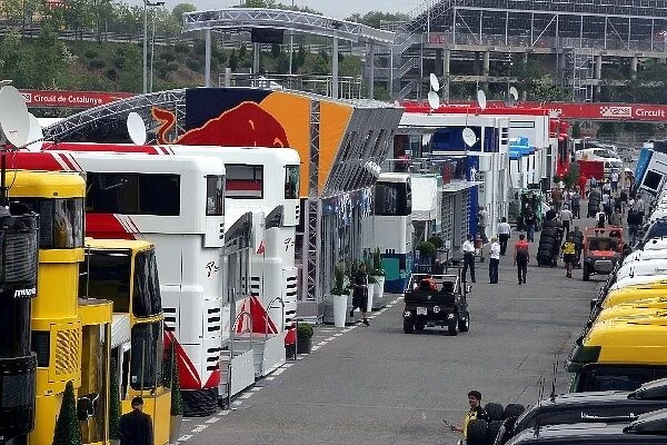 Formula One World Championship: The Red Bull Energy Station in the paddock