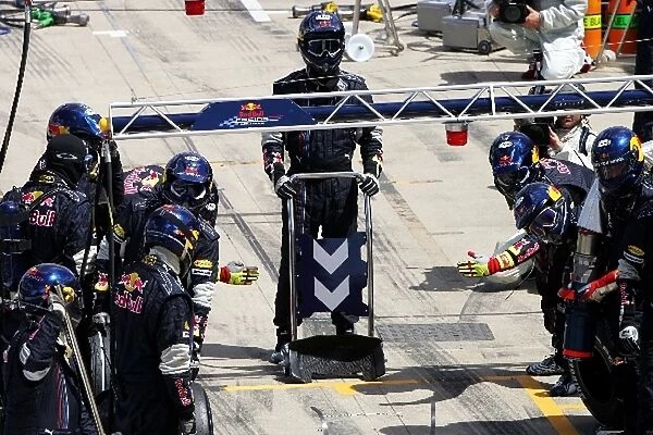 Formula One World Championship: Red Bull Racing makes a pit stop