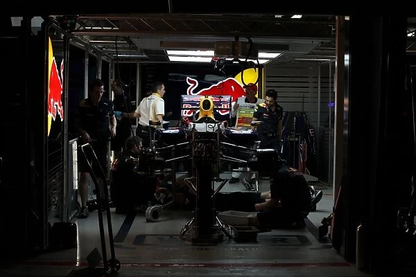 Formula One World Championship: Red Bull Racing RB6 garage at night